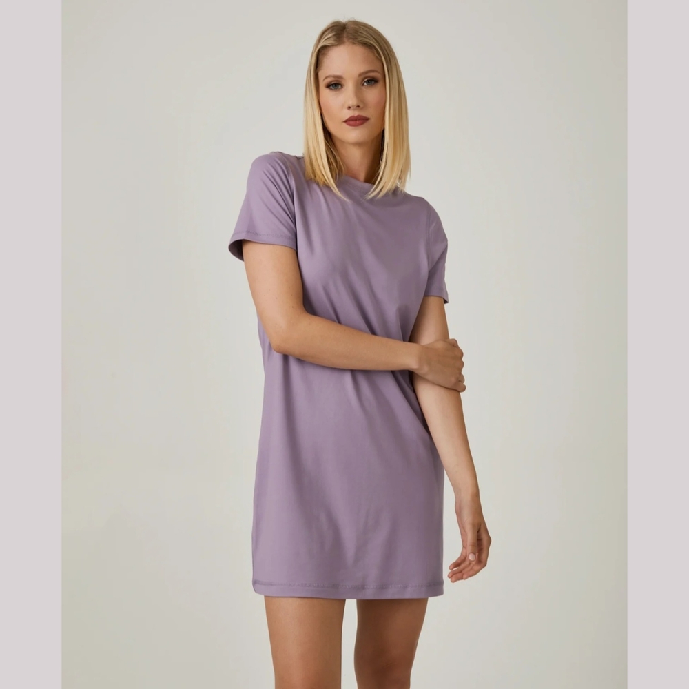 7 Diamonds Purple Core T-Shirt Dress - Medium
